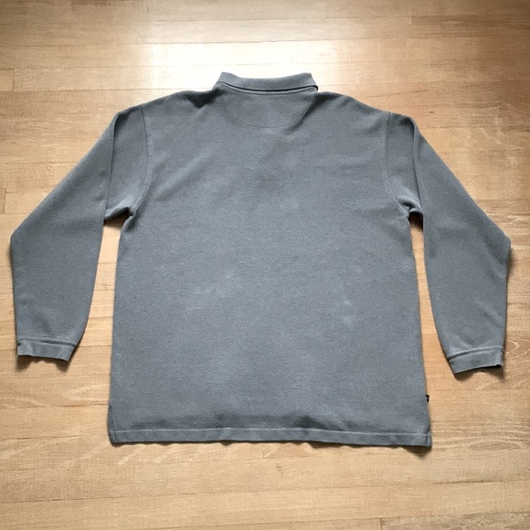 Gap Brand- Classic Men’s Long Slv Polo Shirt- Gray- Size XL Late 90s Early 2000 - Picture 2 of 11